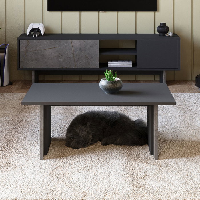 Hanah Home Ravello Gordion Marble y Anthracite